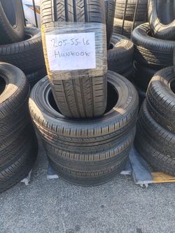 Set Of 4 Tire Hankook 205/55/16 Installed And Balanced 