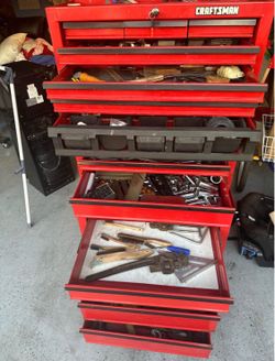Craftsman Cherry Red 3 Tier Toolbox Heavy Duty  with huge selection of Craftsman Tools