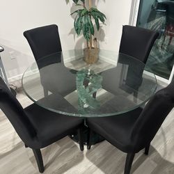 Glass Table With Chairs