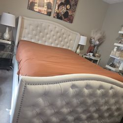 Queen Bed (Mattress and Box Spring Not Included)