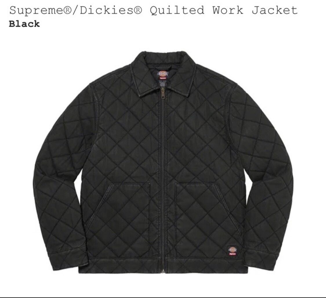 Supreme®/Dickies® Quilted Black Jacket Size (M)
