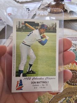 Don Mattingly '82 Columbus Clippers Minor Leagues Rookie '84 Fleer Rookie Baseball Cards 