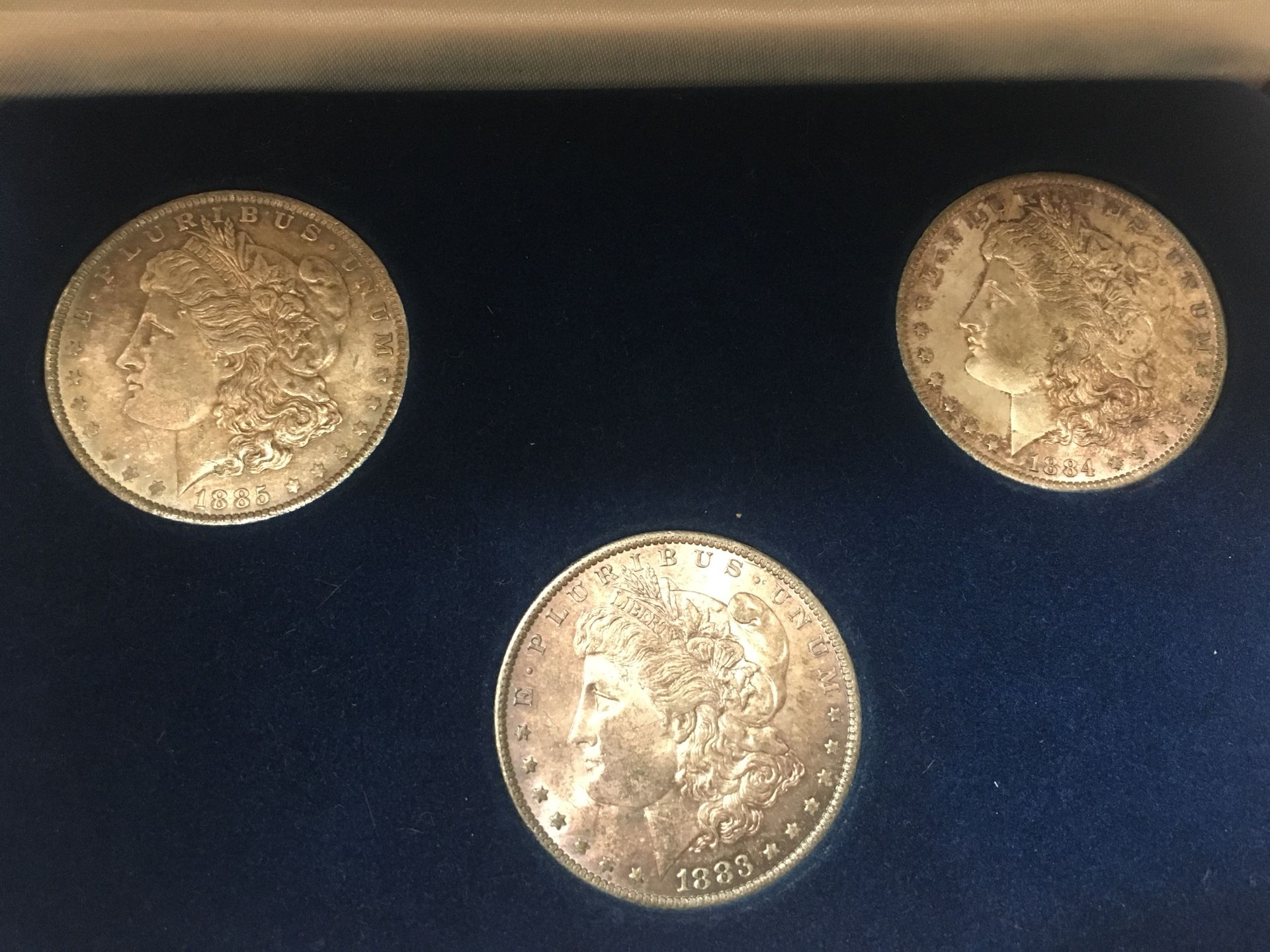 Morgan Silver Dollar Collection 1883, 1884, 1885 letter O