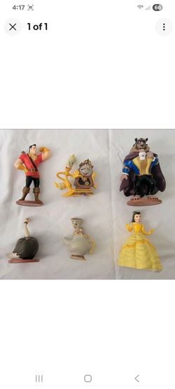 Disney Beauty & The Beast Figurine Lot: Beast Belle Lumiere Cogsworth Mrs. Potts