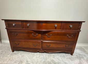 Solid wood brown dresser