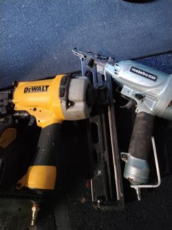 Two Heavy Duty Pneumatic Nail Guns