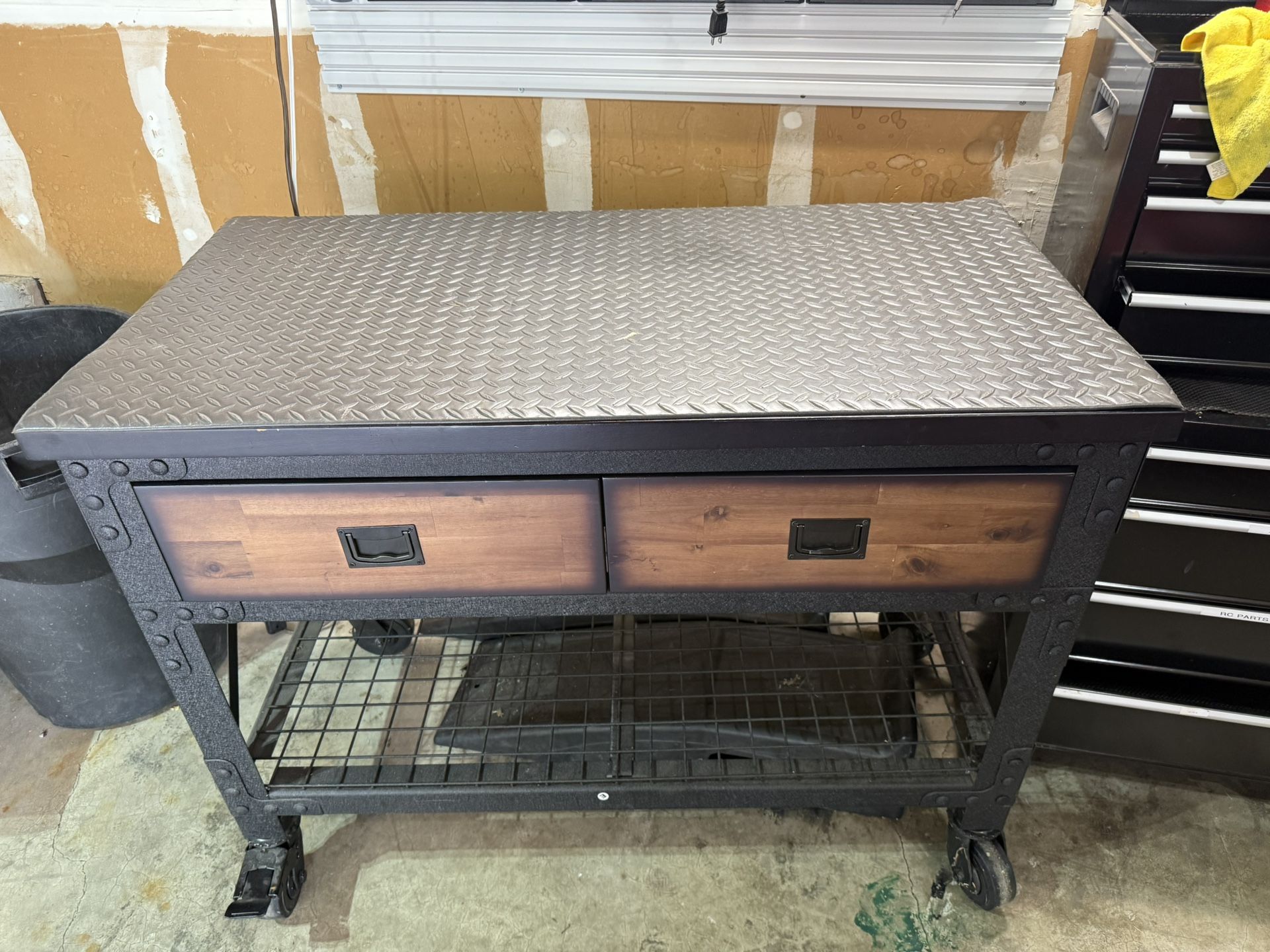 48 In W X 24 In D 2 Drawer Work Bench