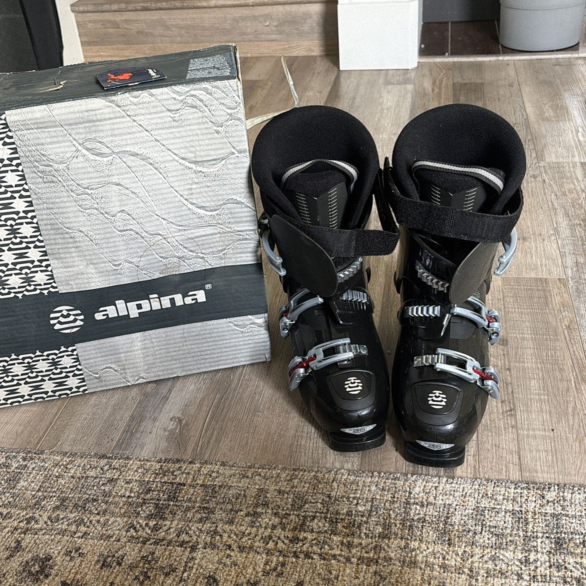 Alpina X3 Black Ski Boots Size 10 1/2