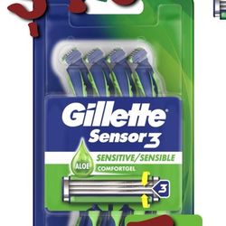 Gillette Sensor 3 Sensitive Disposable Razors 8-Pack