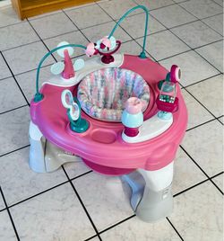Safety 1st Grow and Go 4-in-1 Stationary Activity Center Pink Exersaucer