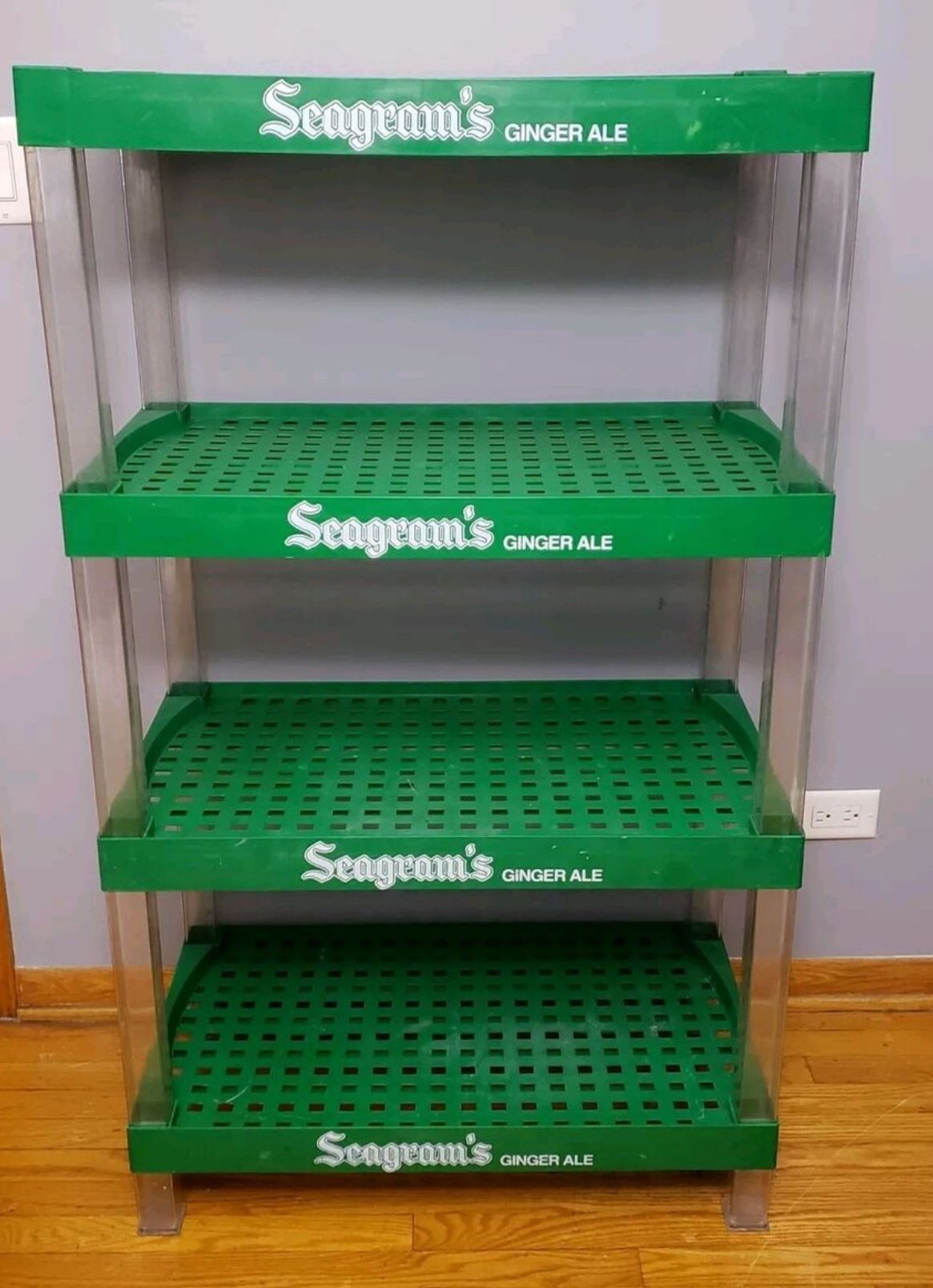 Vintage Seagrams Ginger Ale and Pepsi Plastic 4 Tier Store Display Shelf Racks Rare
