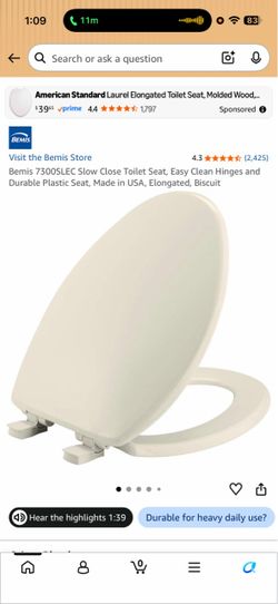 Elongated toilet seat
