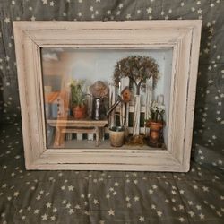 Garden Shadow Box Picture Framed