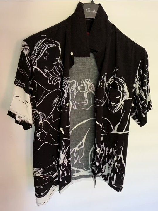 Supreme Ray Button Up Kissing Girl Shirt- Size Large