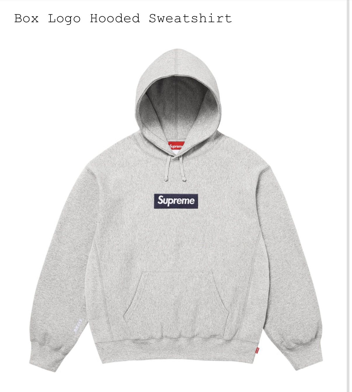 Supreme Box Logo Hooded Grey 