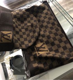 Louis Vuitton hat and scarf set
