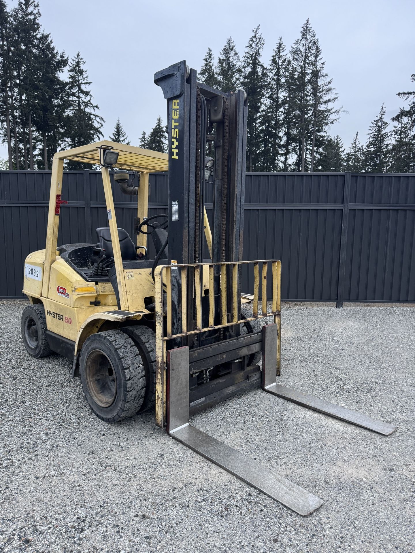 Hyster H80XM Diesel 8000lb Load Capacity Forklift.
