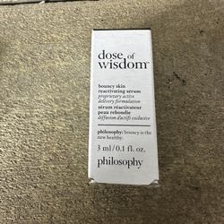NEW Philosophy Dose of Wisdom Bouncy Skin Reactivating Serum Travel 0.1 fl oz
