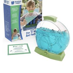 Educational Insights Day 'N' Night Ant Factory, Ant Farm Habitat with Magnifier & LED Lights, STEM & Science Kit, Educational Science Toy