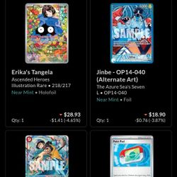 Pokemon And One Piece Cards