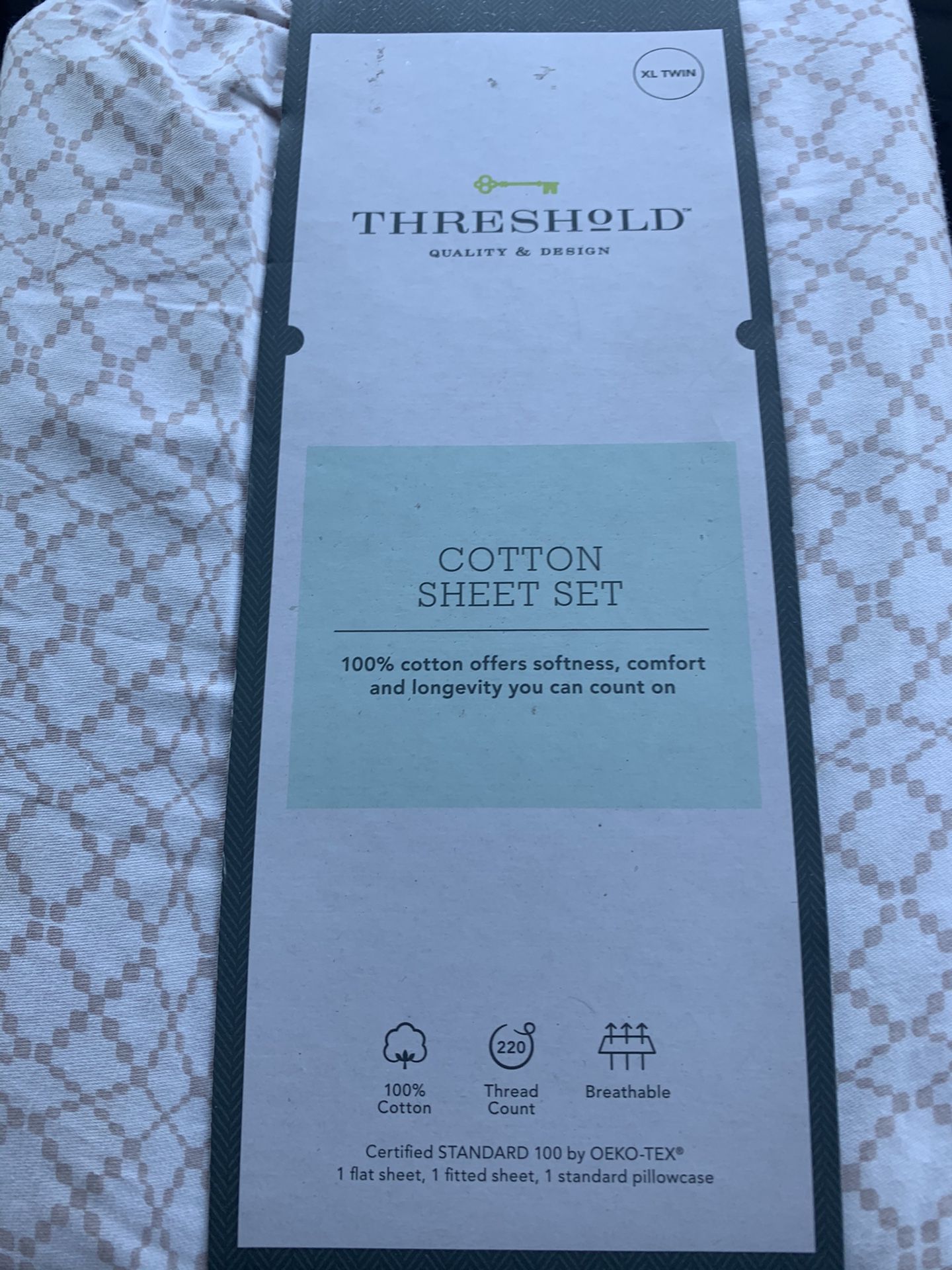 Threshold XL twin cotton set - new in box