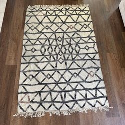 West Elm 5x8ft Kilim Laine Torres Wool Rug