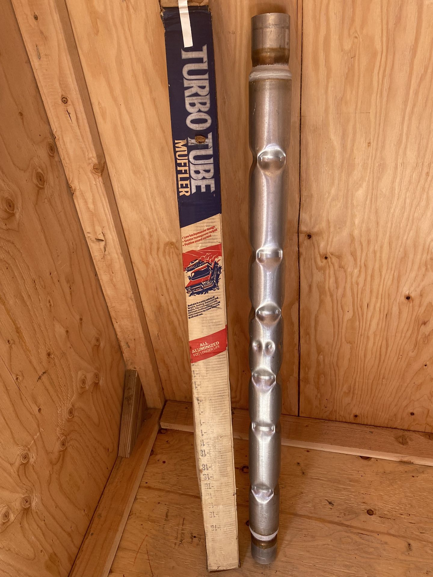 TURBO TUBE MUFFLER THE ORIGINAL ONES ALL ALUMINUM MADE USA NEW IN BOX 48 Inch Long 2β1/2 PIPE $55 FIRM