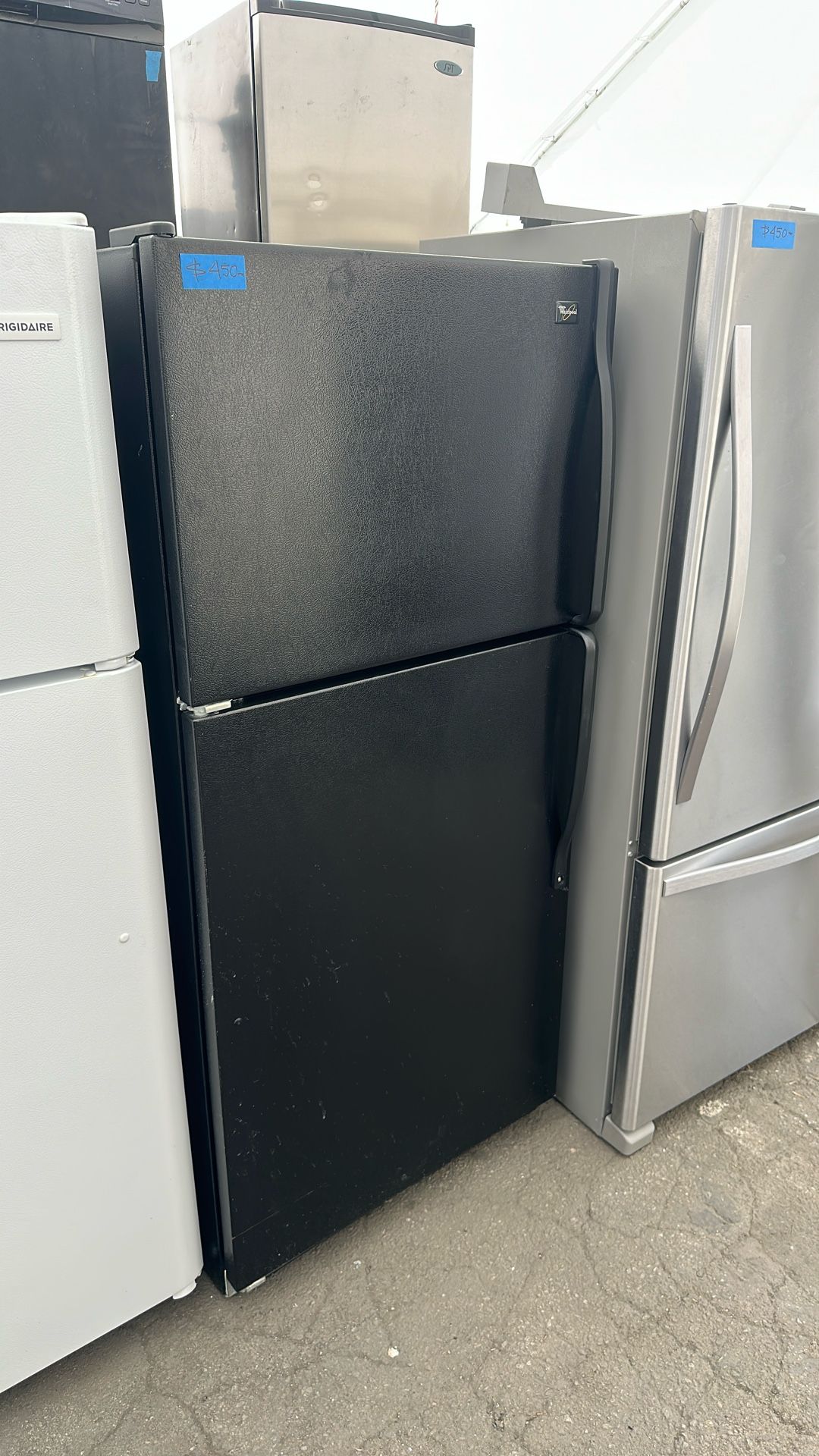 Whirlpool Black Top Freezer Refrigerator Fridge 