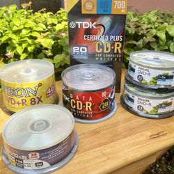 Re-writable CDs and DVDs Bundle New 