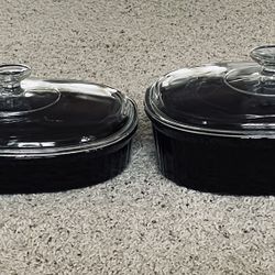 New Black Corning ware Oblong With Lid $12ea
