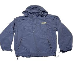 Vintage Chaps Ralph Lauren Windbreaker Jacket Men XL Nylon Quarter Zip Hooded