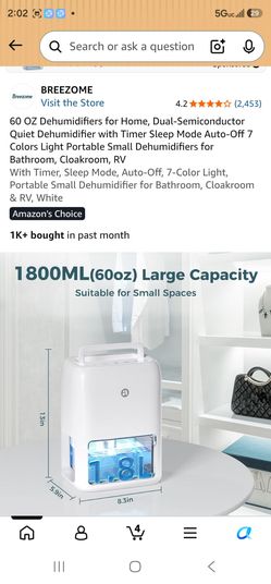 Deyagoo 1500ML (50 OZ) Dehumidifier
