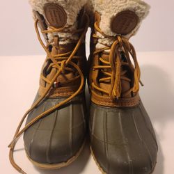 Tommy Hilfiger Women's size 9 Brown Duck Winter boots Lined (S-G2) AS IS