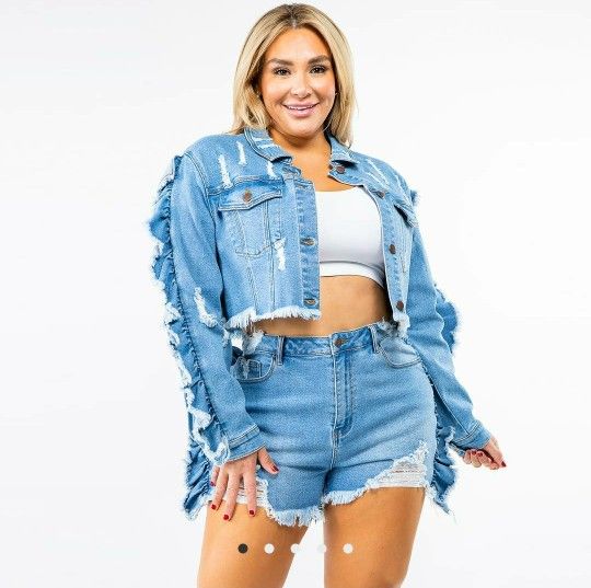 Flounce Denim Jacket