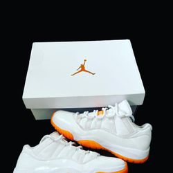 Jordan retro 11 blanche et cheap orange