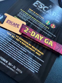 Escape 2 day tix