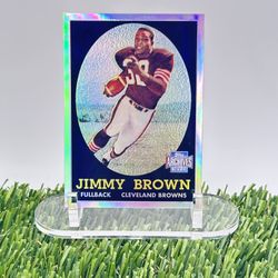 Jimmy Brown Topps Archives Reserve Refractor 1954 Style Football Card