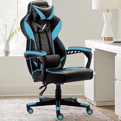 Home Gaming Chair Office Chair High Back Computer Chair PU Leather Desk Chair PC Racing Executive Ergonomic Adjustable Swivel Task Chair with Headrest