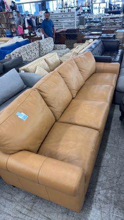 Yellow Leather Couch