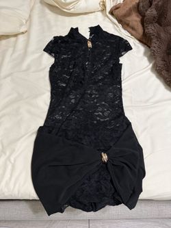 Hauture Women Summer Black Floral Goth Mandarin Collared Lace Hollo