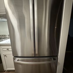 Like-New $900 OBO GE Stainless Steel French Door Refrigerator - Excellent Condition