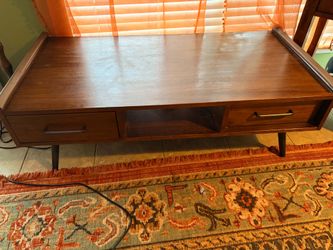 Brown Suede Sofa & Loveseat Set + Matching Coffee Table
