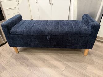 Blue Storage Ottoman / Bench
