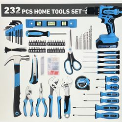 Fastpro 232 Piece Cordless Drill & Home Tool Set