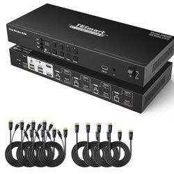 Tesmart, 1u, Dual Hdmi Kvm With Cables And Power Supply