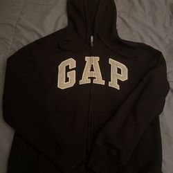 Black Gap Zip Up Hoodie