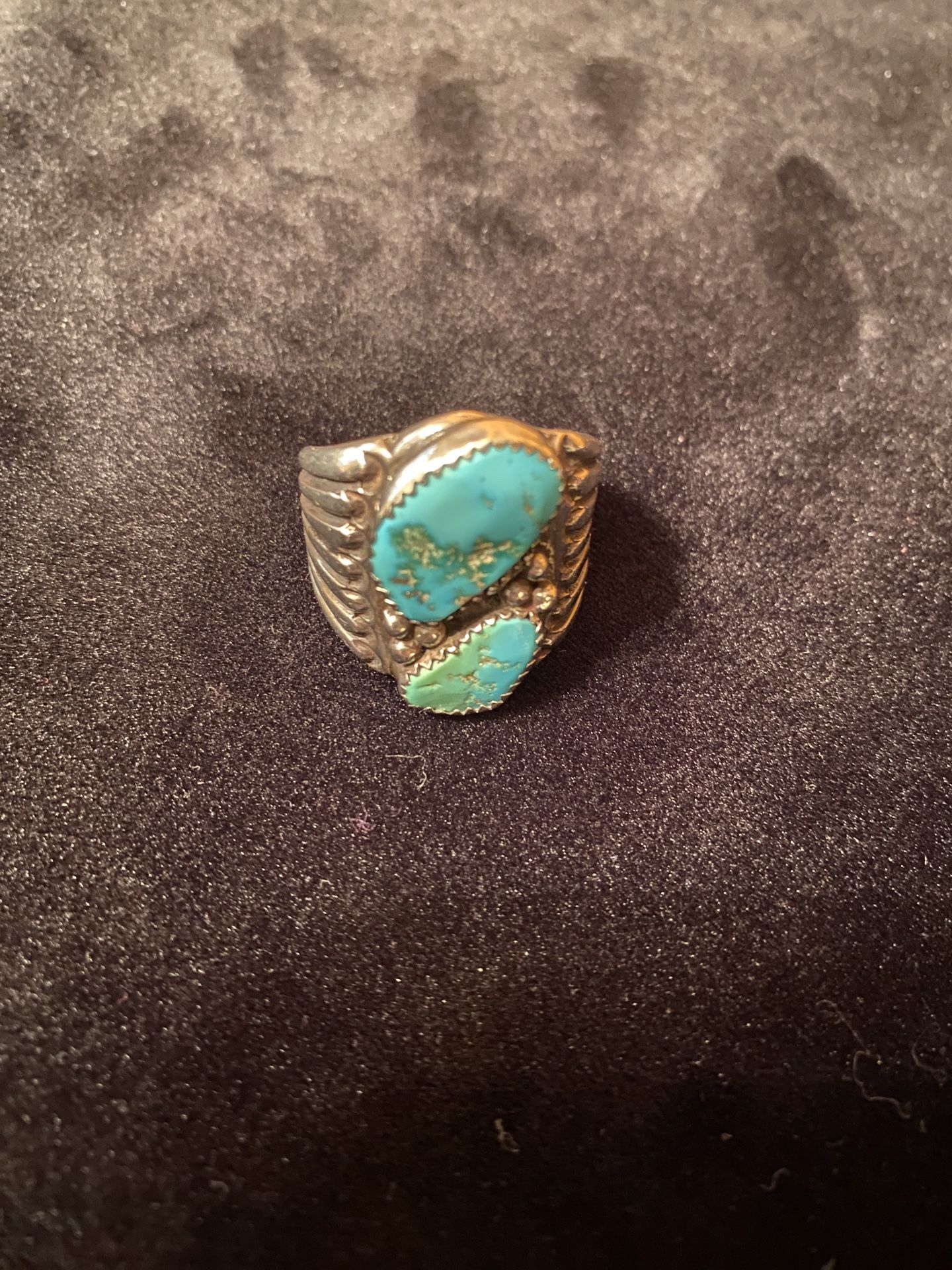 Sterling Silver Vintage Turquoise Ring 