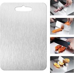 Titanium Cutting Board - 2025 New Upgrade 100% Pure Titanium Cutting Boards for Kitchen Double Sided Titanware Cutting Board,Hygiene Durable Dishwashe