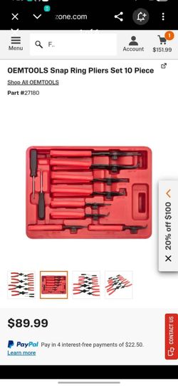 ADJUSTABLE SNAP RING PLIER SET