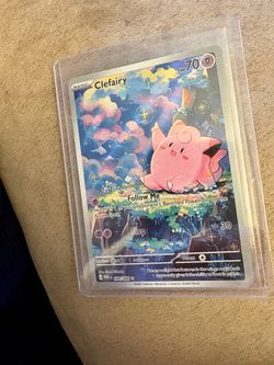 Pokemon Card Mega Clefable and Clefairy